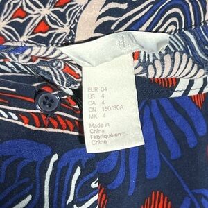 H&M Blue and Red Tunic with Bold Pattern